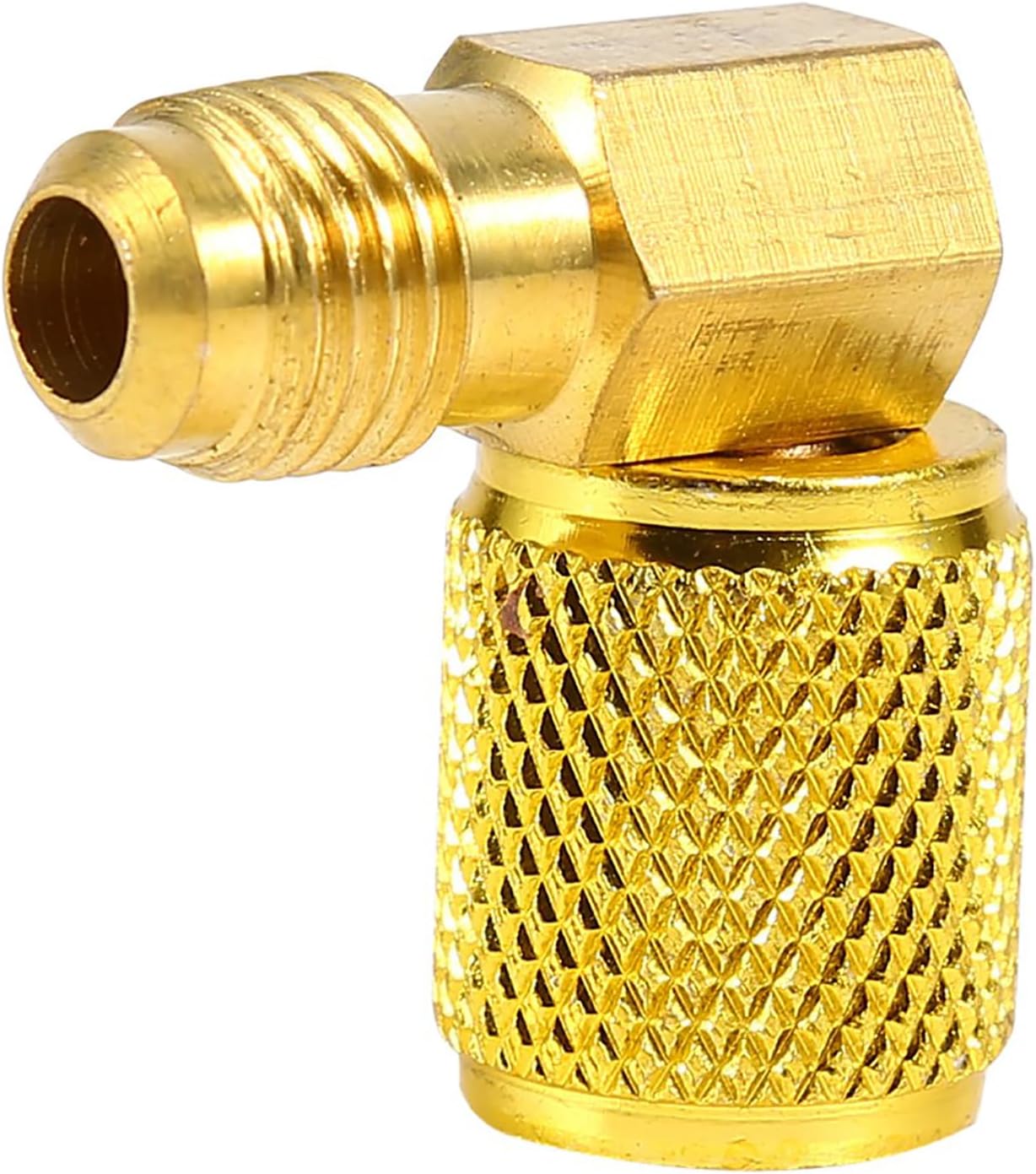 Universal AC Refrigerant Connector Kit 8-Piece R134A R12-138 Adapter Set with Quick Couplers 90° Elbows for Car Air Conditioning Service Leak-Proof Sealing DIY A/C Repair Tool