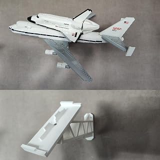 Wall Mount for Lego Shuttle Carrier Aircraft 10360 | B747 NASA Plane Floating Shelf Bracket | Wall Holder for Lego Aviation Collectors (Shuttle Carrier Aircraft 10360)