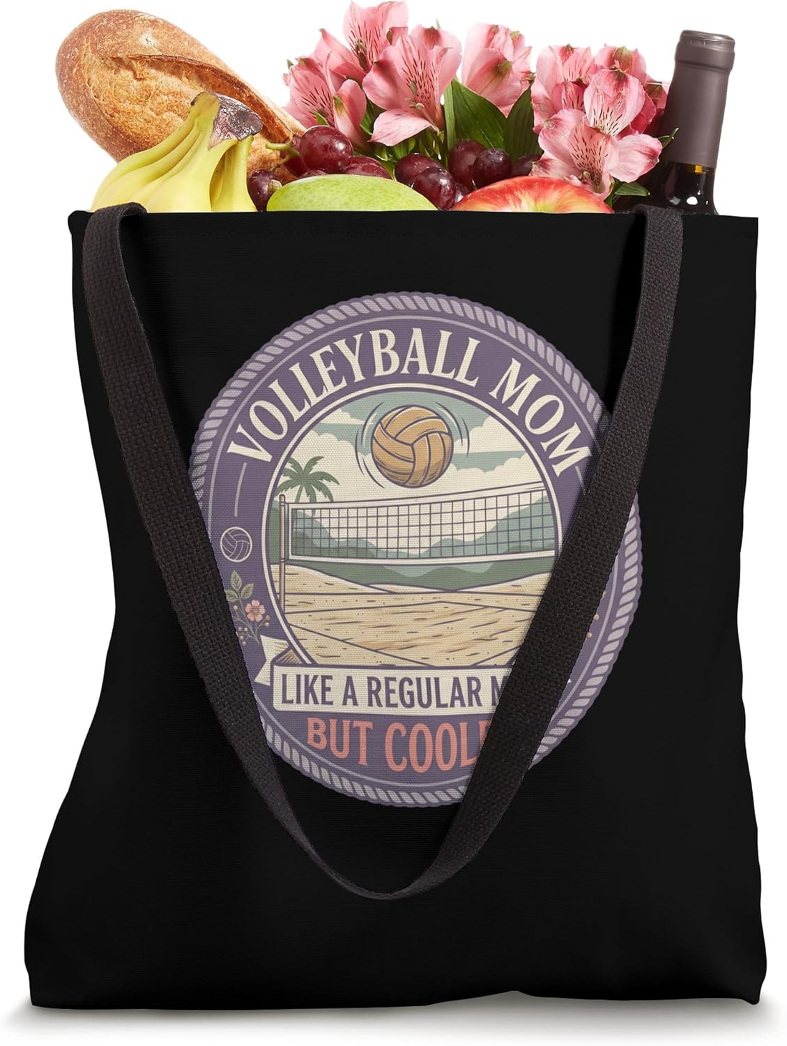 Volleyball Mom Like A Regular Mom But Cooler Volleyball Mom Tote Bag