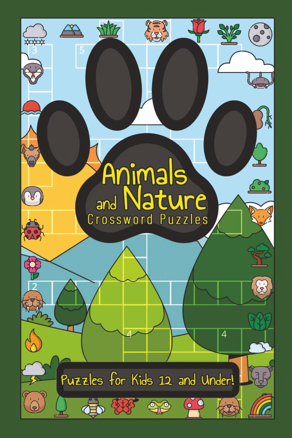 Animals and Nature Crossword Puzzles for Kids: Crossword Puzzles for Kids with Easy to Read Print about Animals, Nature, and the Outdoors | 6x9 ... Gift for Students, Learners, and Relaxation