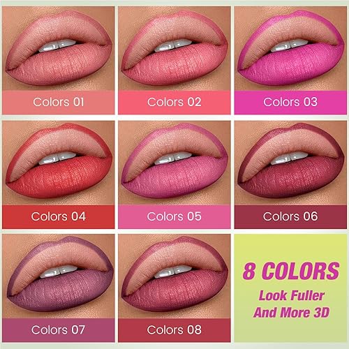 Miniatura 3 de evpct Juego de 12 pastillas de cápsula para mujeres, adolescentes, labiales mate, 24 horas originales, marrón oscuro, rojo, desnudo, pequeño,