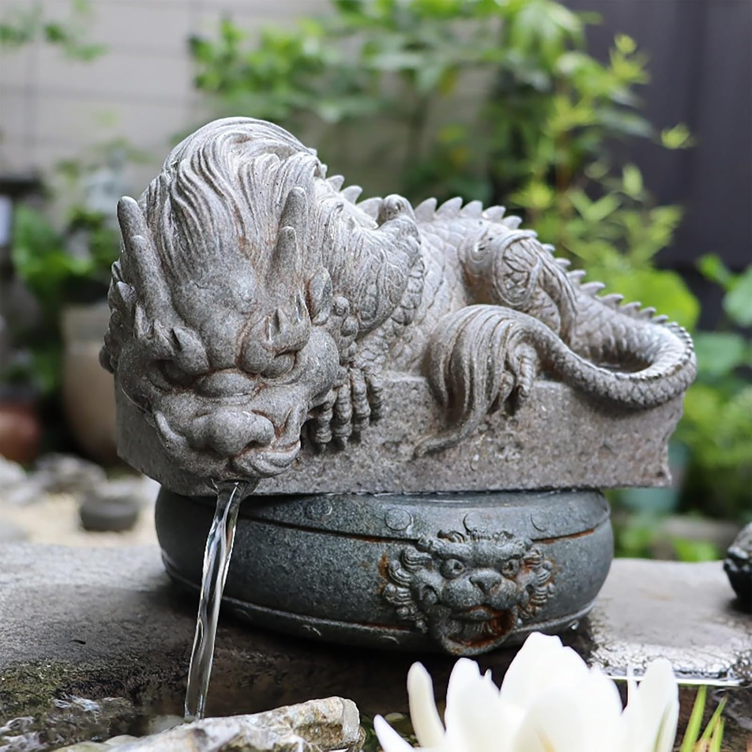 Animal Pond spitters for Small Ponds, Pool Fountain Spitter, Fish Tank Automatic Circulation Water Landscaping Ornaments, Suitable for Gardens, Patios, Fountain Centers