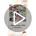 Image of WallDesign Race-Ready 50 Collection of Authentic JDM Peel and Stick Sticker Set Mobile Laptop Accessories Gifting Durable Laminated Printed Vinyl for True Japanese Speed Culture Car Fans 51 mm