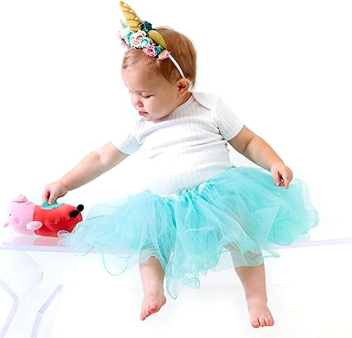 Miniatura 6 de My Lello Tutú de 3 capas con borde de volantes para niñas pequeñas (4 meses - 3T)