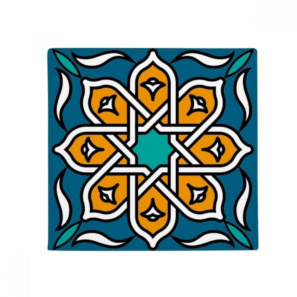 Cadeau original : tapis de sol Maroc Abstrait Fleur 80 x 80cm