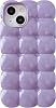 Caseative for iPhone 13 Pro Case,3D Cube Grid Candy Color Soft Phone Case Purple