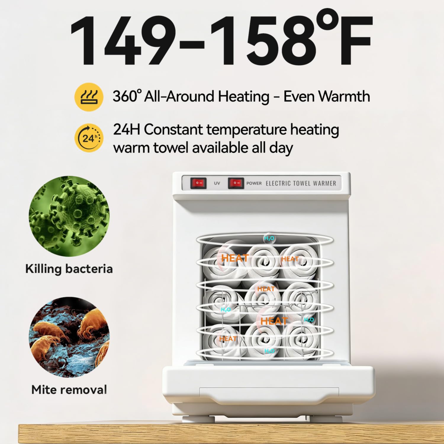 5L Mini Towel Warmer Cabinet for Spa, Salon & Home Use
