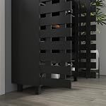 HOMCOM Armoire moderne avec portes creuses et 5-Tier Ouvrez les étagères, 21 Cabinet de rangement de chaussures paire pour entrée, hall, salon, noir