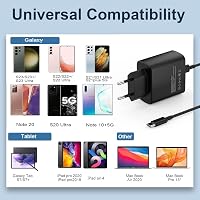 BIUBOTY 45W USB-C gyors töltő Samsung Galaxy S23 S22 Ultra Tab S7 S8 kábellel 8
