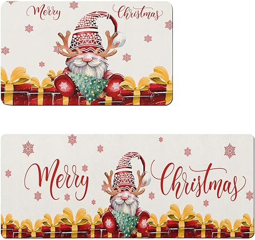 Tapete de baño de gnomos de Navidad para bañera, tapete antideslizante de secado rápido y absorbente, tierra de diatomeas para fregadero de ducha,