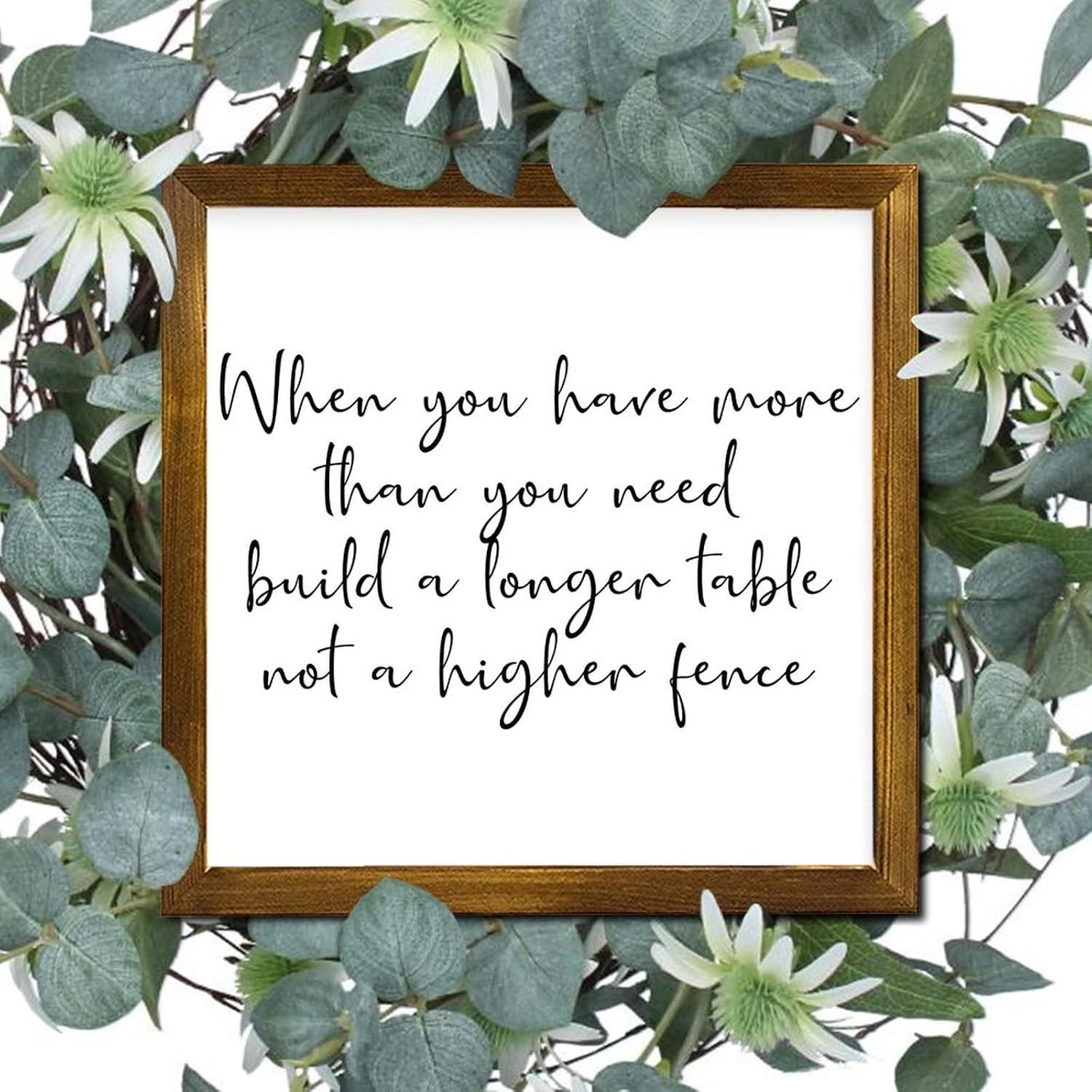 Inspirational Christian Country Wood Frame Sign When You Have More Than You Need Build a Longer Framed Wood Sign Plaques Funny Quote Farmhouse Decorative Wood Wall Decor for Laundry Room Bedroom