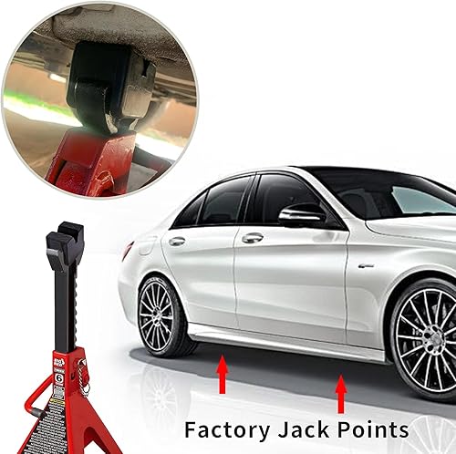 Miniatura 6 de Adaptador universal de almohadilla de gato, almohadilla de soporte para gato de automóvil, almohadillas de goma de elevación ranurada, adaptadores