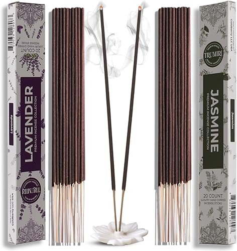Vista 192 de Trumiri Incense Sticks - Combo Pack of 40 Insence-Sticks - 20 Rose + 20 Lavender - Insenses - Insents - Incents - Inscense - Incence - Incienso