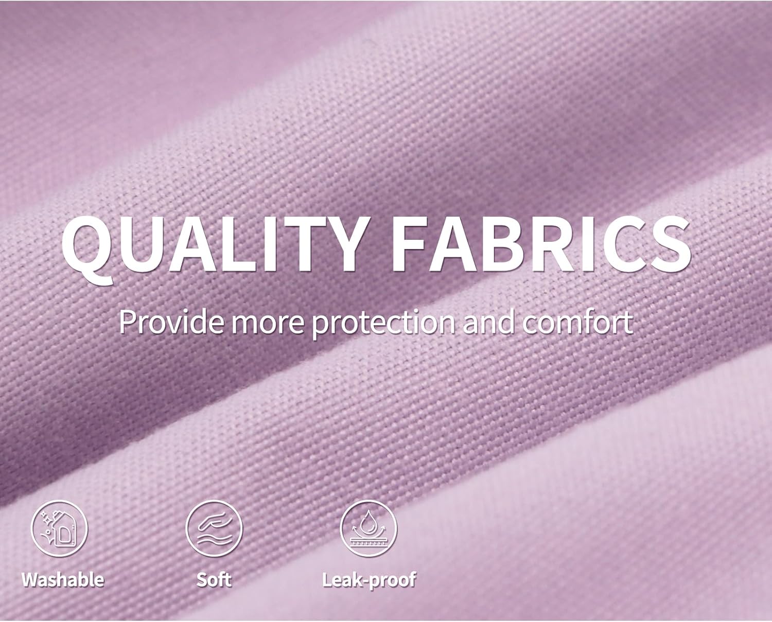 Reusable Adult Diaper Cover, 2 PCS Waterproof Leak-Proof Flaps Incontinence Pants for Men & Women, Purple XL Washable Home & Travel Protector