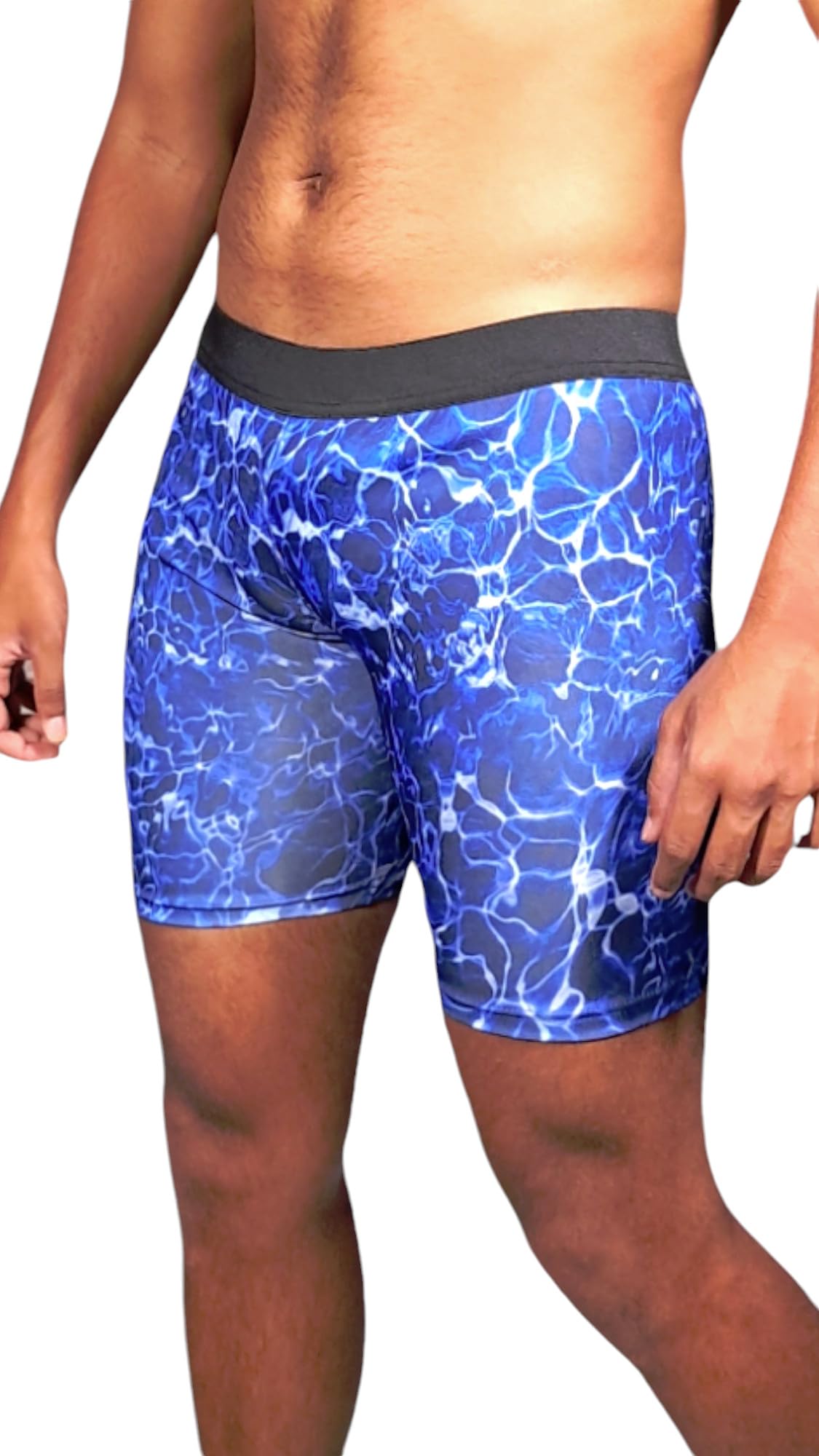 ANJOR Men's Swimming T-Shirt | Rash Guard Blue