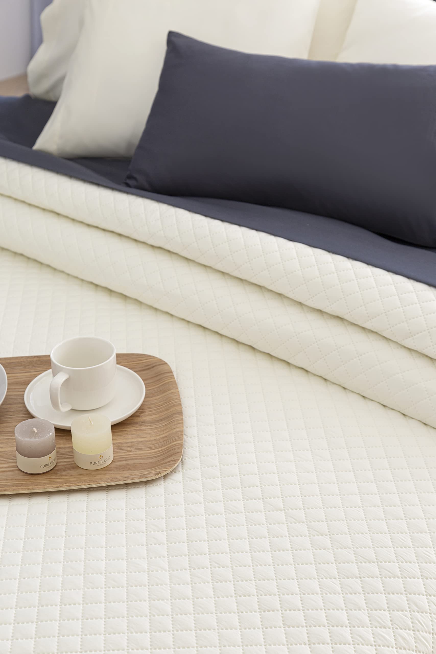 Todocama Fijne Sprei Met Ruitpatroon, Voor Lente, Zomer, Herfst En Winter 100 Microvezel Extra Zacht Multifunctionele Sprei Bedden Van 120135 230 X 260 Cm Wit 752964042
