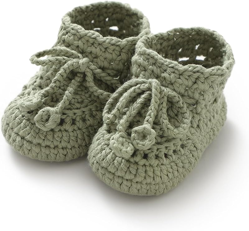 Botines de bebé Botín de algodón tejido a crochet a mano