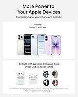 Vista 9 de Belkin MagSafe Charger Compatible, 2-in-1 Charging Station, Qi2.2 25W Magnetic Wireless Charger Dock, Foldable Stand, with 5W USB-C Port, for iPhone