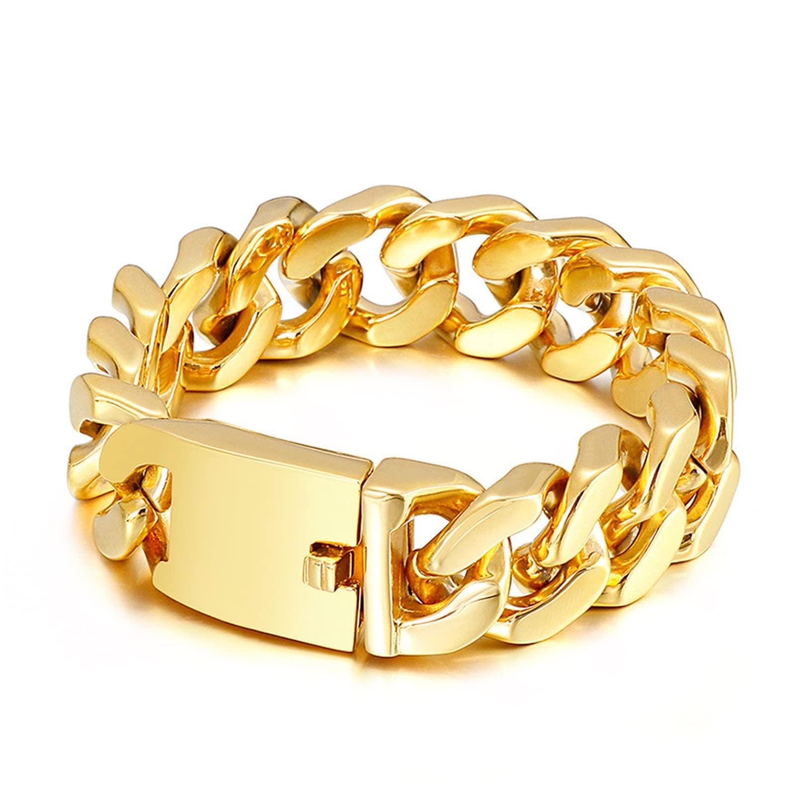 Pulseras para Parejas, Hip Hop Dijes para Pulseras Oro Plateado Regalo para el cumpleaños de San Valentin