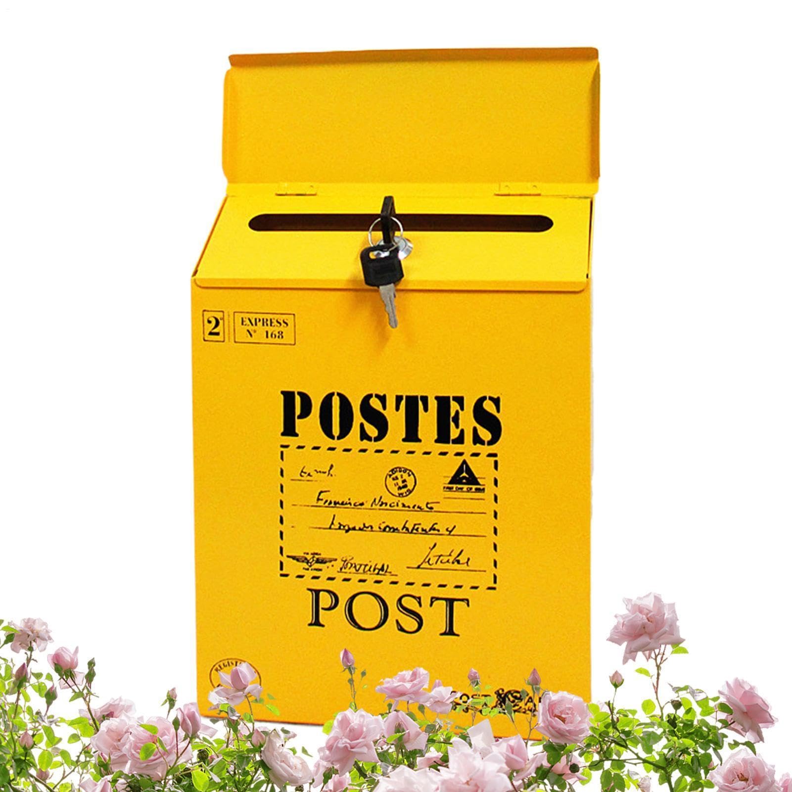 Boîte aux lettres murales extérieure étanche avec serrure de sécurité