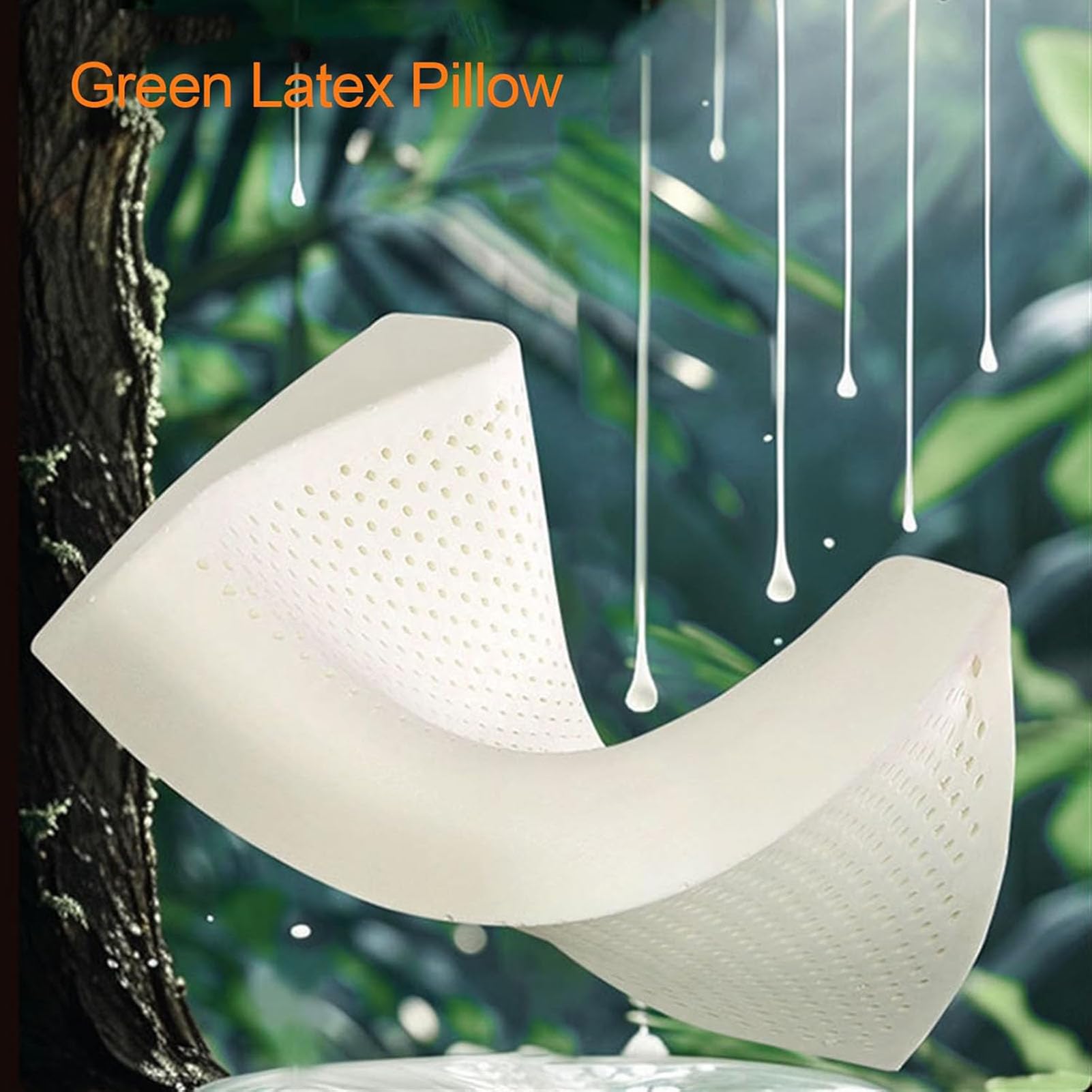 Cuscino in schiuma di lattice, design organico, ideale per chi dorme sul lato e sulla schiena