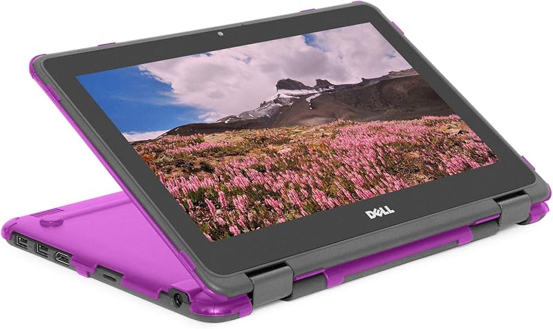 mCover Funda compatible con portátiles Dell Chromebook 3100/3110 2 en 1 serie educativa 2019~2022 de 11,6" (con bisagra de 360°) SOLAMENTE (no compatible con ningún otro modelo Dell), color morado