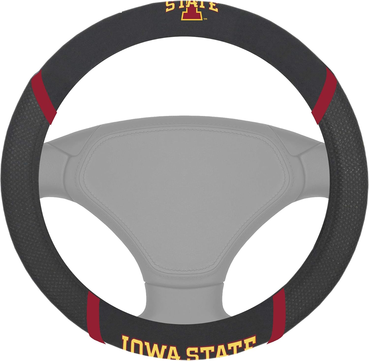 FANMATS NCAA Unisex-Adult Embroidered Steering Wheel Cover