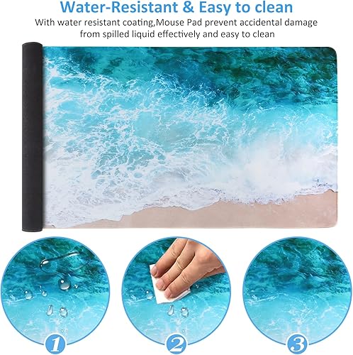 Vista 52 de iCasso Excel - Alfombrilla de escritorio con hoja de trucos, atajos Excel, alfombrilla de escritorio de corte corto Excell, alfombrilla de mouse