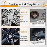 Vista 4 de MIKKUPPA 9/16-18 Tuercas de rueda OEM, reemplazo para tuercas de rueda Dodge Dakota 2005-2010, Durango 2004-2009, ruedas de fábrica Ram 1500