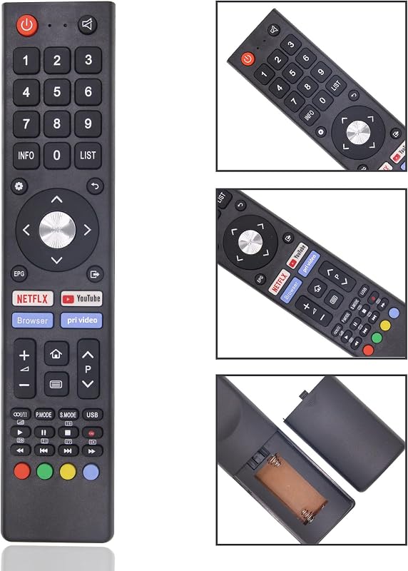 FOXRMT ODL24771HN-TAB Távirányító Changhong Chiq TV-hez - Netflix, YouTube Gyorsgombokkal - U43H7A, U55H7S Modellekhez - Fekete