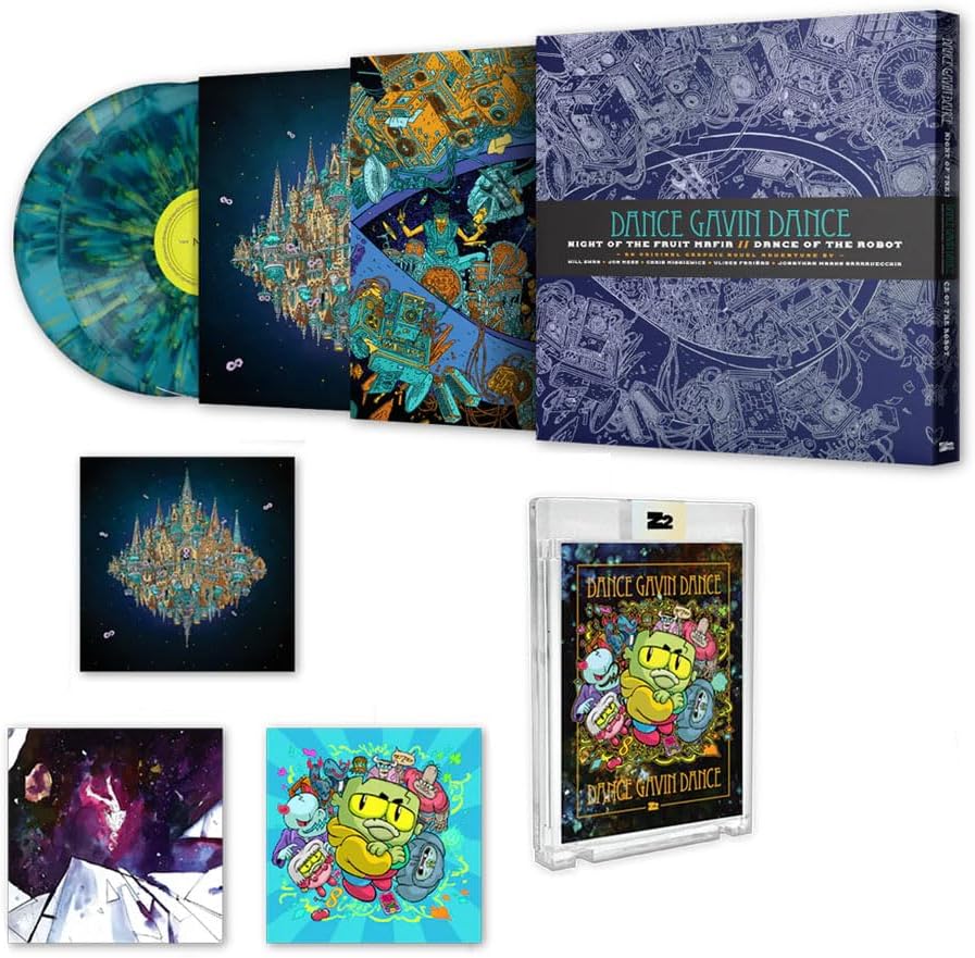 Night of the Fruit Mafia/ Dance of the Robot Graphic Novel Box Signed Platinum Edition by Dance Gavin Dance — album cover