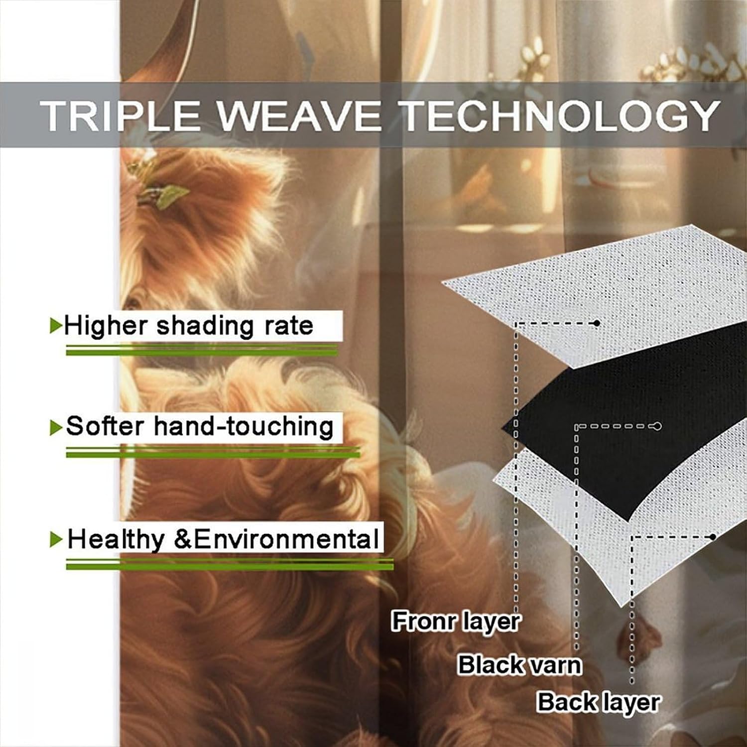 Cute Highland Cow Blackout Curtains, Wreath Sunny Fine Curtains Rod Pocket Thermal Insulated Window Drapes for Bedroom/Living Room, 21W x 45L, 2 Panels