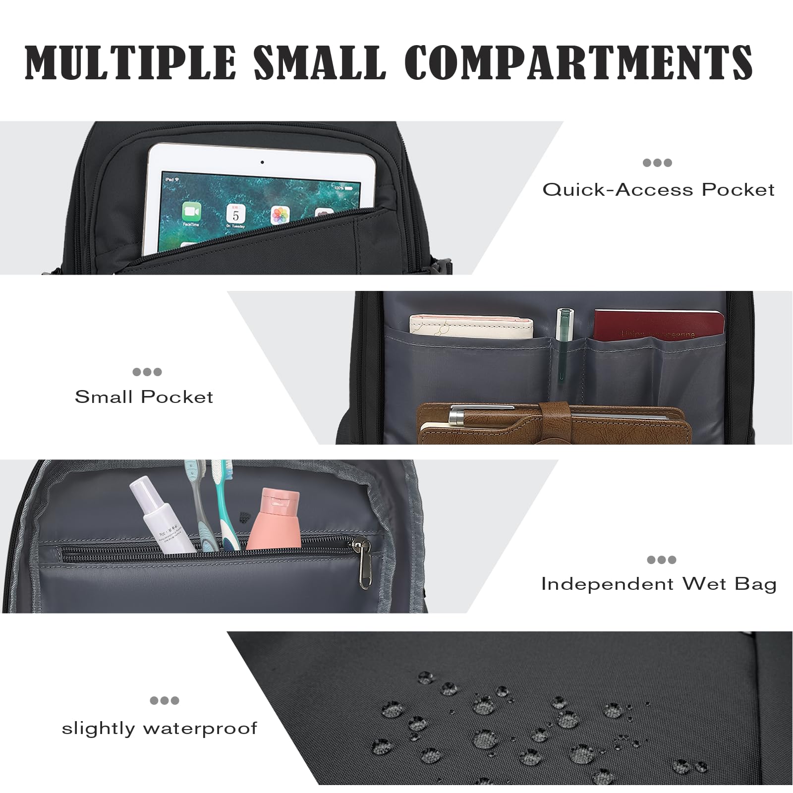 Hayayu Zaino Per Easyjet 45x36x20 Zaini Da Viaggio Aereo Bagaglio A Mano 45x36x20 Per Easyjet Borsa Da Viaggio Valigia 30l Zaini Casual Con Tasche Antifurto