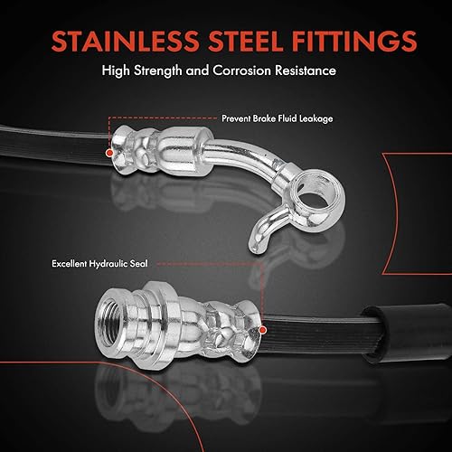 Miniatura 5 de A-Premium Manguera hidráulica de freno trasero compatible con modelos Ford y Lincoln seleccionados - Edge 2011-2014, MKX 2011-2015 - Reemplazar #