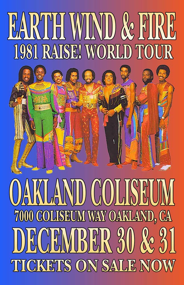 Amazon.com: EARTH WIND & FIRE REPLICA 1981 CONCERT POSTER: Posters