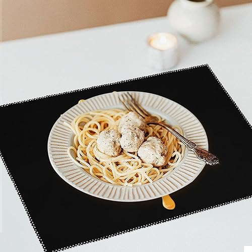 Miniatura 6 de Fried Egg Heart Placemats Set of 6 Resistant Table Mats Washable Place Mats for Dinner Party Table Decoration
