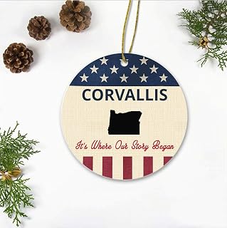 Corvallis Oregon Ornaments 2023 - Corvallis OR It's Where Our Story Began - Independence Day, Christmas Decor Gift for Family, Friend - America Ornaments 3" Plastic