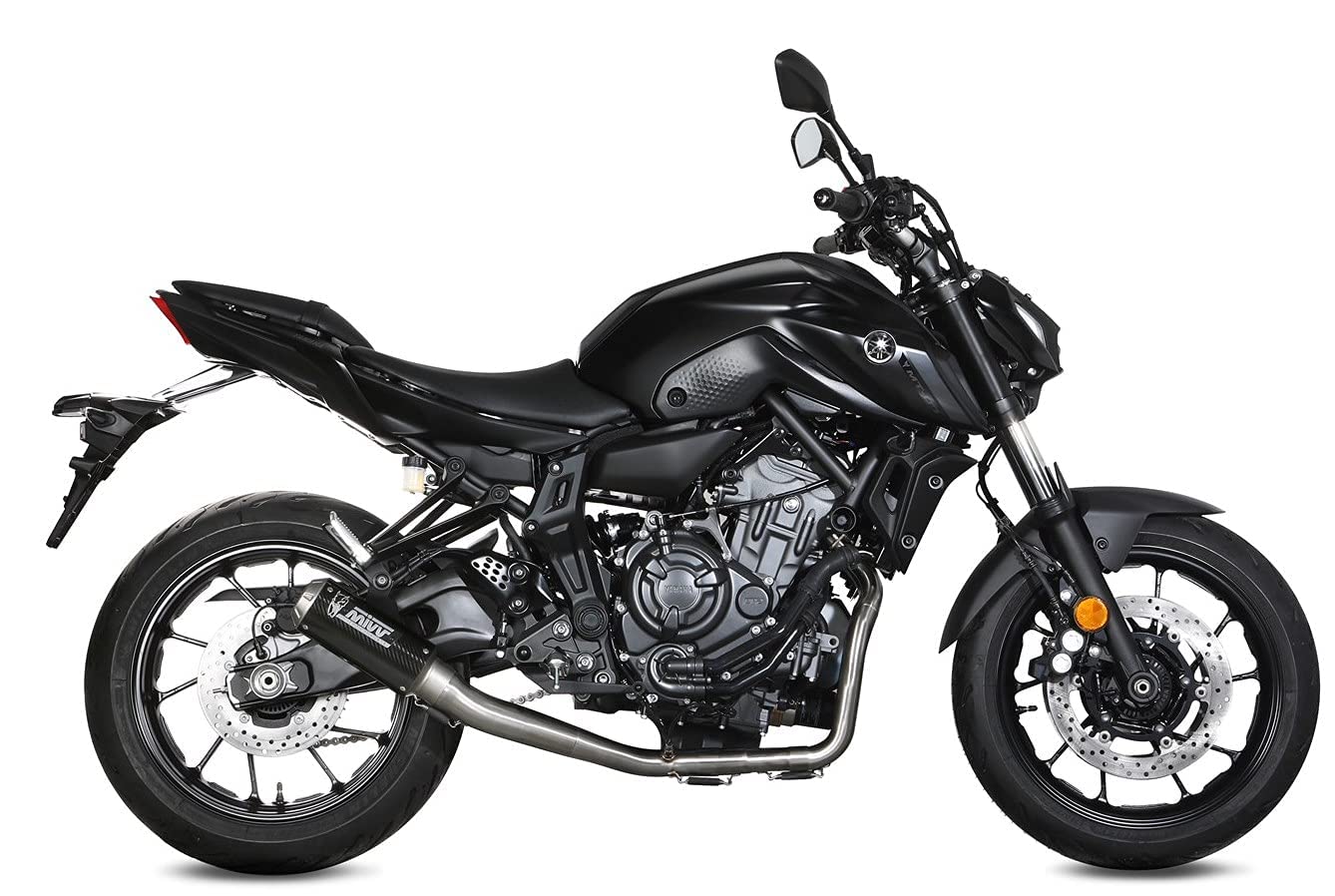 MIVV scarico completo mk3 carbonio compatibile con yamaha mt07 mt-07 2014 2015 2016 2017 2018 2019 2020 2021