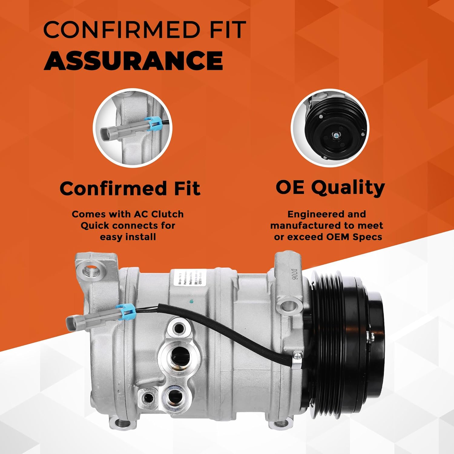 BESUTO AC Compressor w/Clutch Compatible With 2007 Dodge Nitro，for 2008 Dodge Nitro，for 2006 Jeep Liberty，for 2007 Jeep Liberty，for 2008 Jeep Liberty, Replace 68184 CO10900C