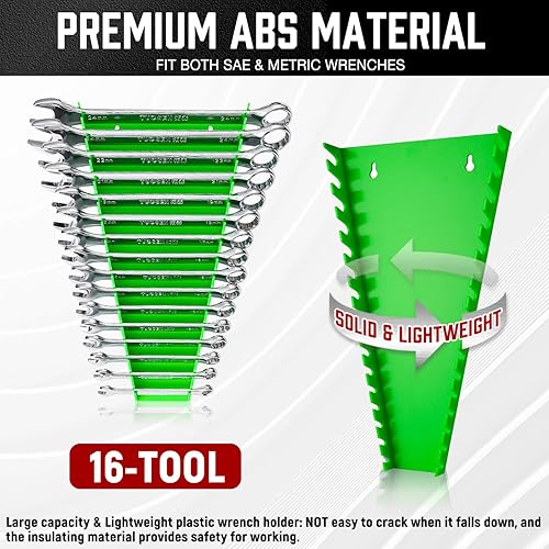 Miniatura 3 de ALOANES Organizador de llaves de plástico ABS de 64 ranuras, soporte ligero para caja de herramientas y pared, compatible con almacenamiento SAE y