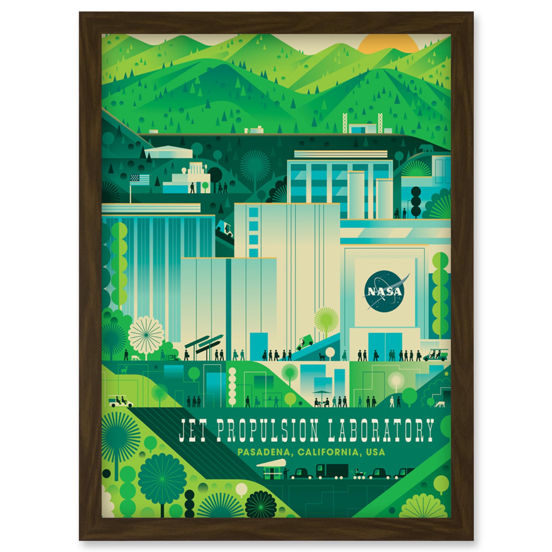 NASA Jet Propulsion Laboratory California Framed Wall Art Picture - A4 - Artery8