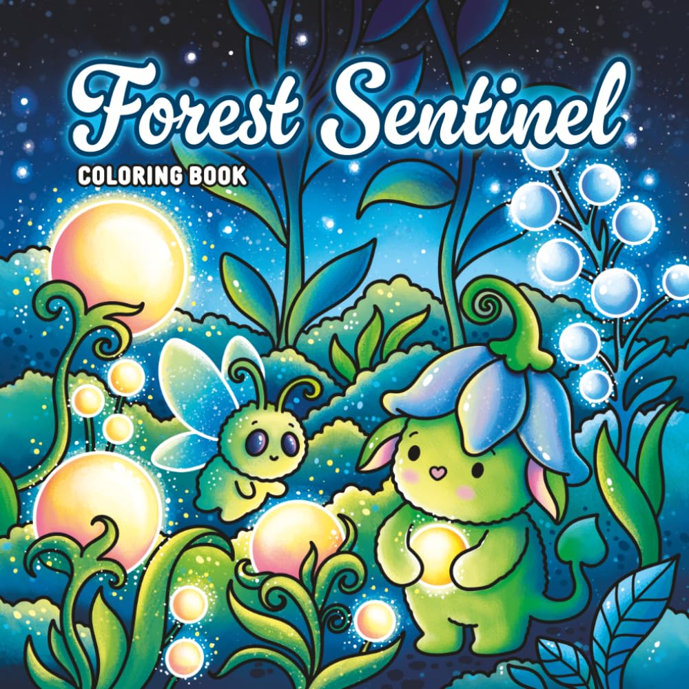 Forest Sentinel Coloring Book: 41 Magical Forest Creatures and Nature Spirits – Relaxing Fantasy Coloring Book for Stress Relief, Mindfulness, Adults and Kids