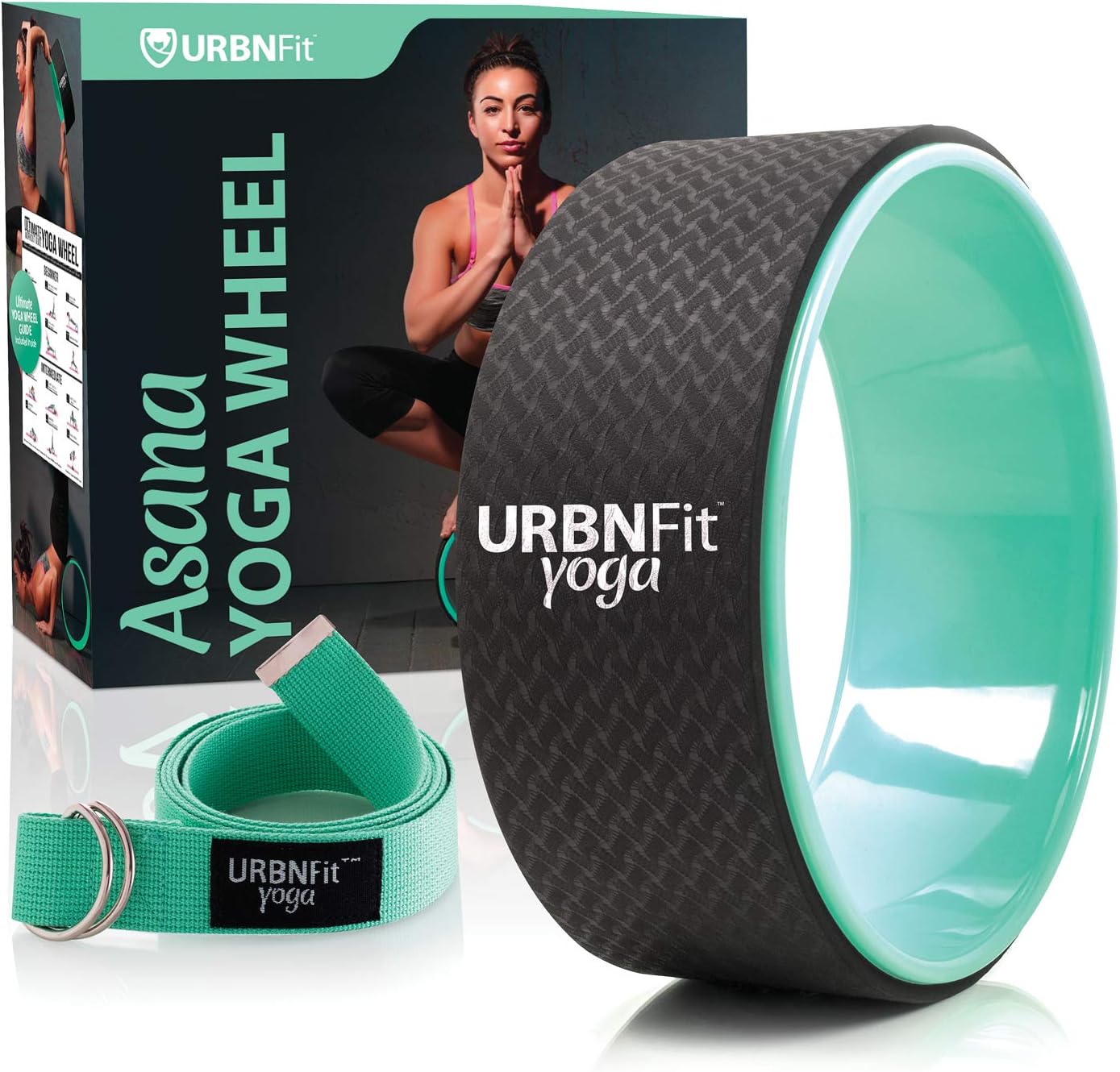 URBNFit Yoga Wheel - 12-Inch Roller Designed for Stretching