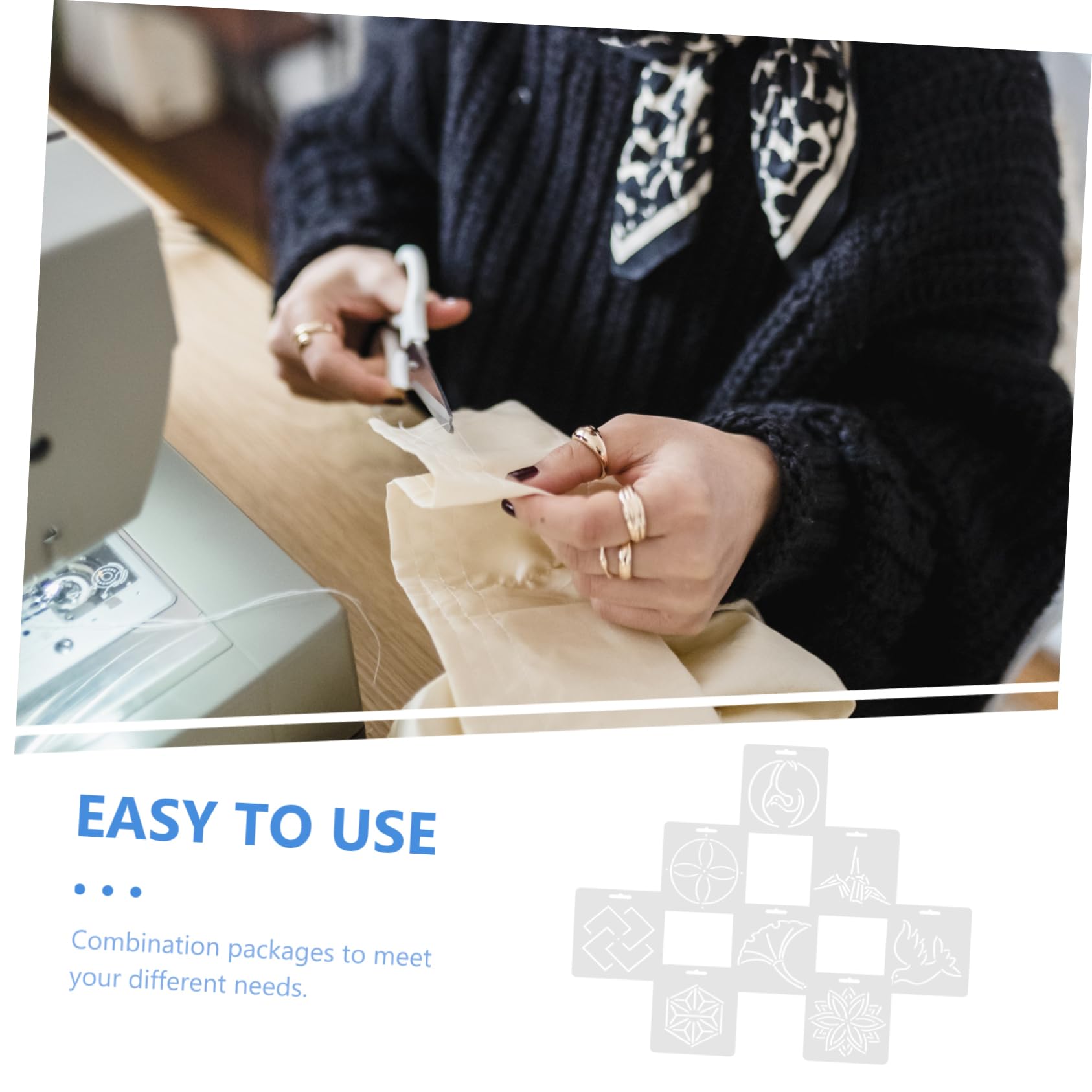 Righello Sartoriale per Quilting, Set 8 Pezzi in Acrilico | Template per Patchwork e Cucito Diy, Strumenti Pratici per Lavorazioni e Progetti Creativi