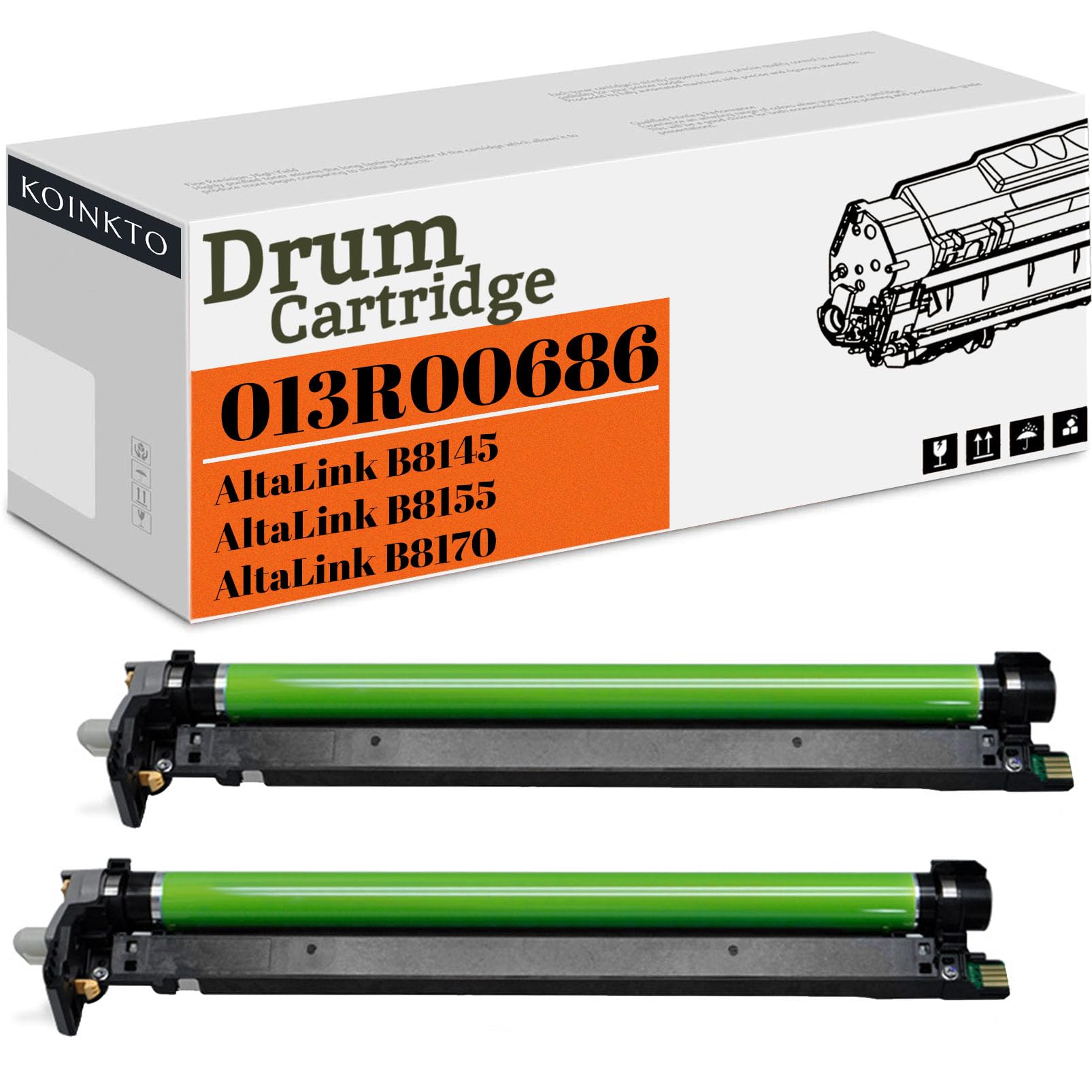 013R00686 Cartucho de tambor compatible con Xerox B8145 B8155 B8170 unidad de tambor, uso de alto rendimiento para impresora AltaLink B8145 B8155 B8170 (paquete de 2 negro)