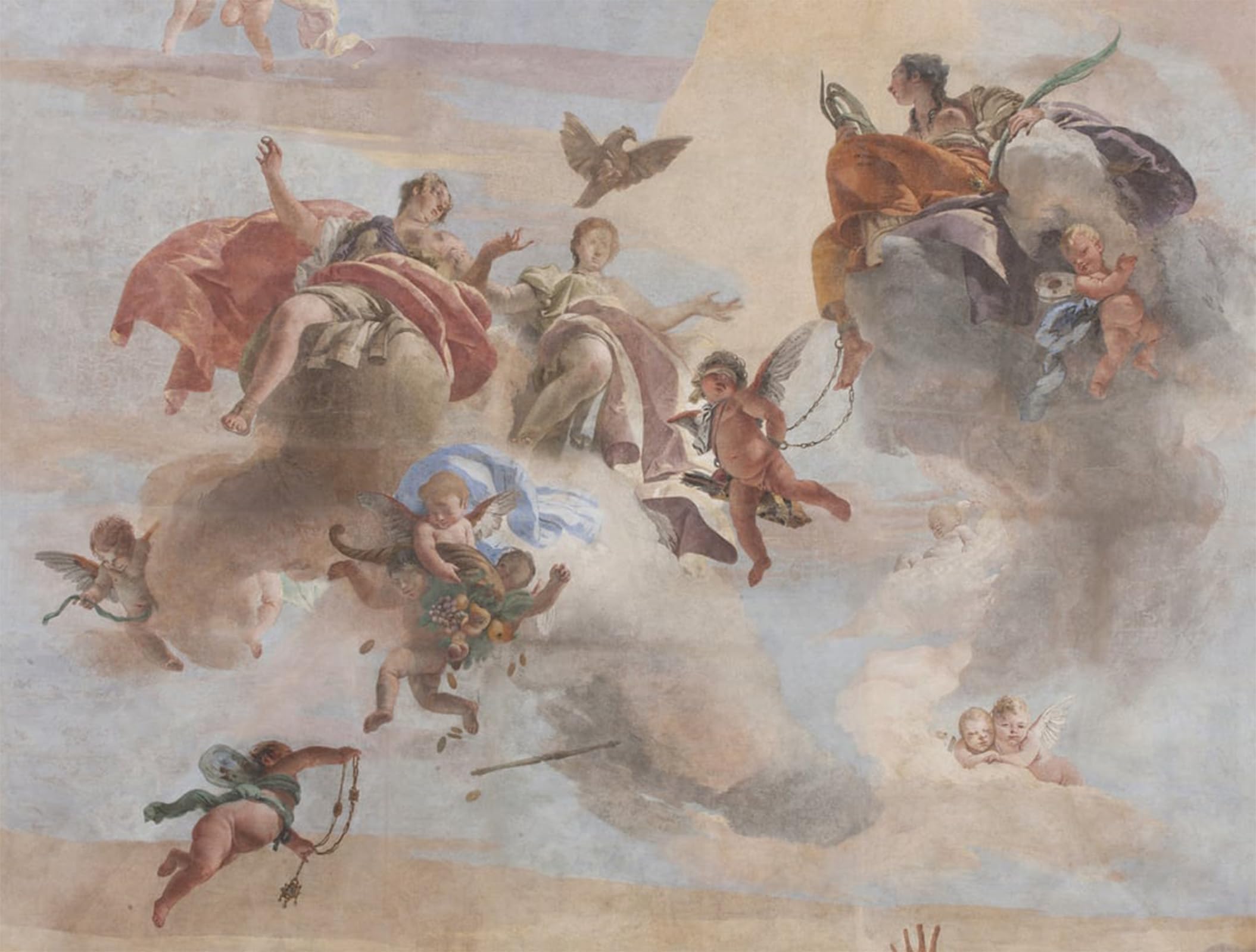 RZHRHJES Abstract Painting Poster Art Print Canvas Print Poster the Fall of the Demonstories of Scipio by Battista Tiepolo Landscape Canvas Painting for Home Decor 60x90cm