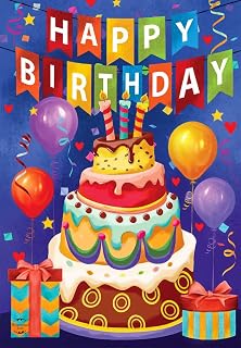 Briarwood Lane Everyday House Flag 40x28 For Outdoor Birthday Celebration House Flag