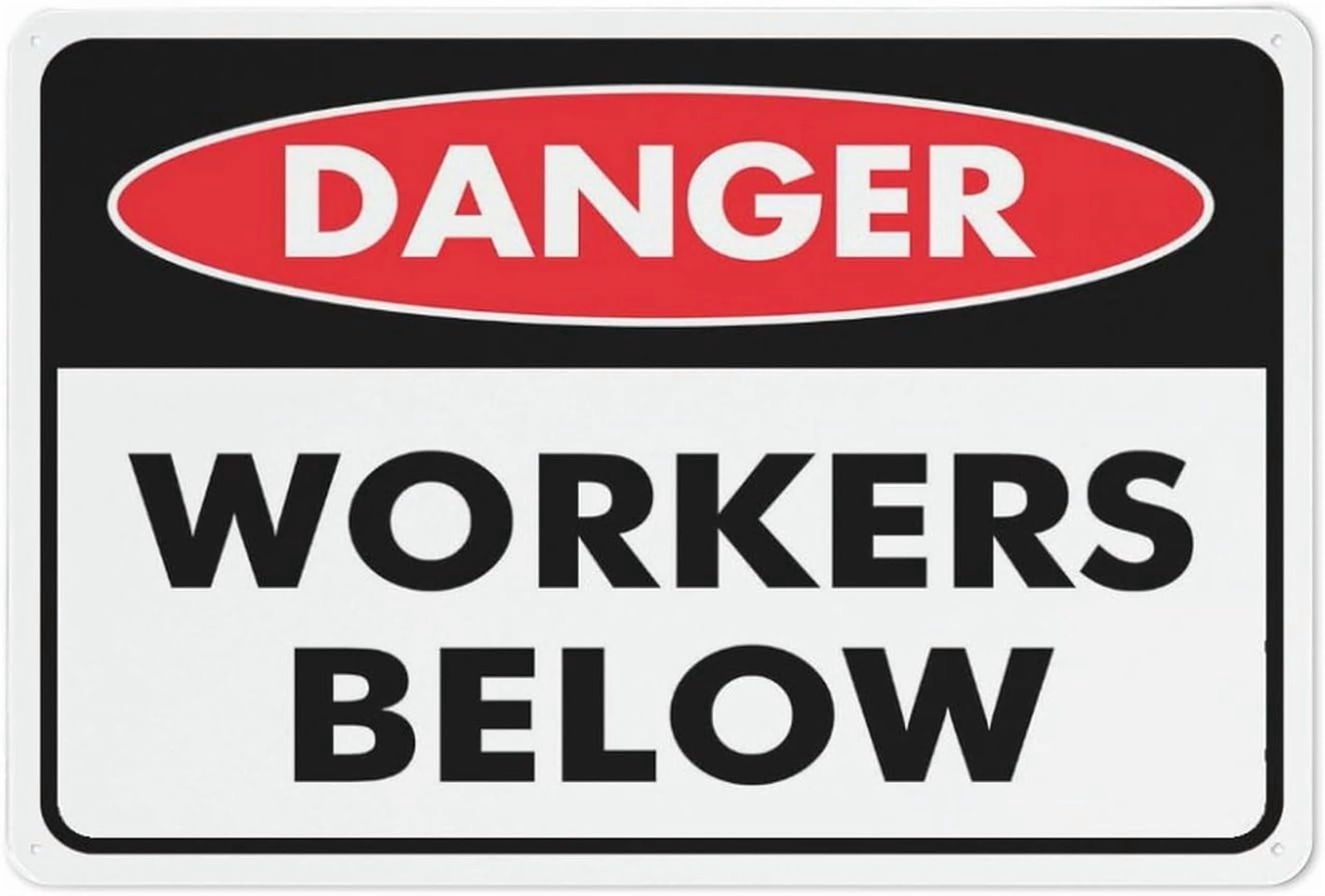 (2-Pack) Metal Tin Sign Danger Working Height Area Sign 8""X12"" Rust Free Signs Outdoor, Sign For Home, Business, Yard