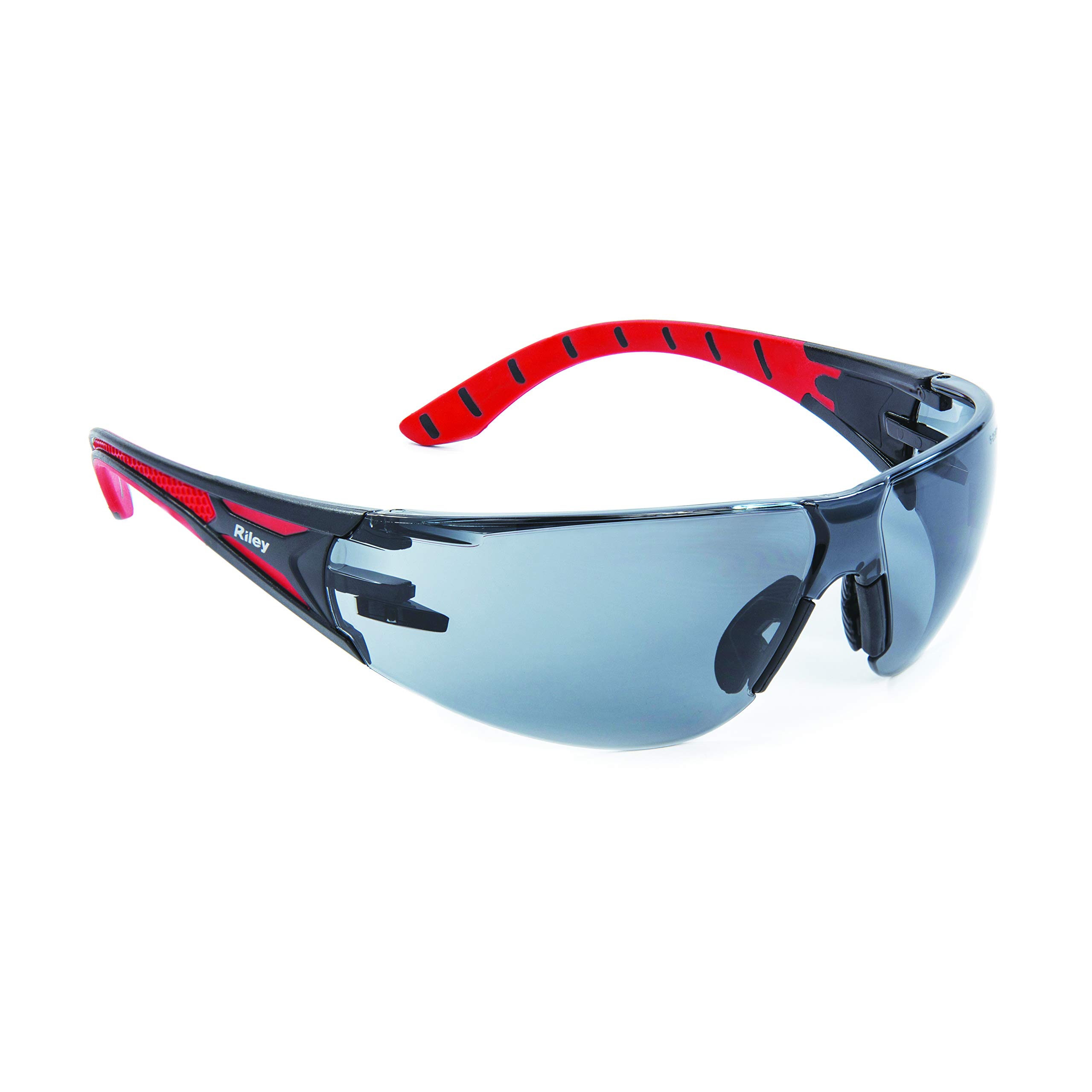 Riley Grey Stream Sports Style Safety Glasses For Work, Cycling & Running – Protective Glasses With Wraparound Polycarbonate Lens, Anti-Fog Anti-Scratch Coating & Adjustable Nose Bridge – R- Lens