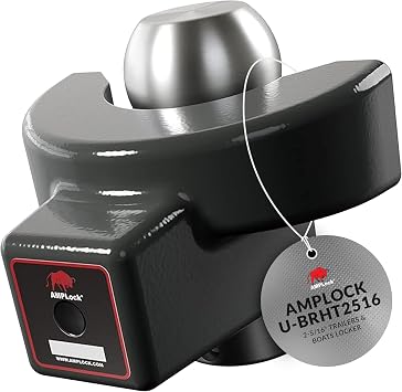 AMPLock U-BRHT2516 2 5/16 Trailer Coupler Lock Titan Weld-On Design Ball Hitch Lock Anti Theft for Boat Trailer RV Camper, Keyed Alike Heavy Duty, Fits 2 5/16 Titan Weld-On Ball Coupler Only